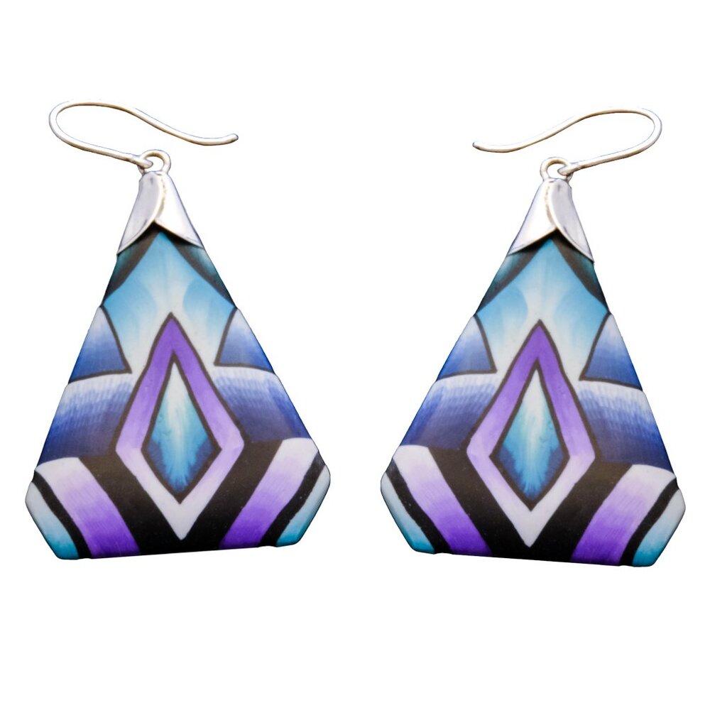 One-of-a-Kind Glacial Earring (A) by Handmade by Jon Stuart Anderson